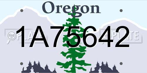 1A75642 Oregon License Plate