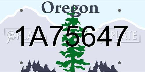 1A75647 Oregon License Plate