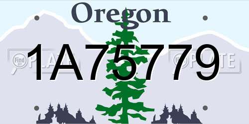 1A75779 Oregon License Plate