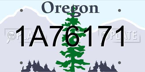 1A76171 Oregon License Plate