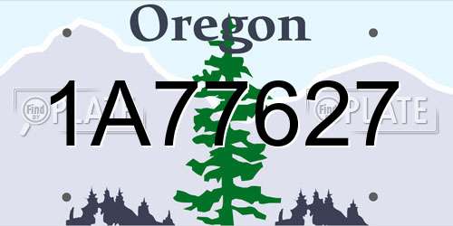 1A77627 Oregon License Plate