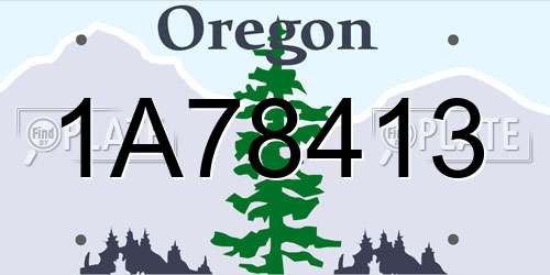 1A78413 Oregon License Plate