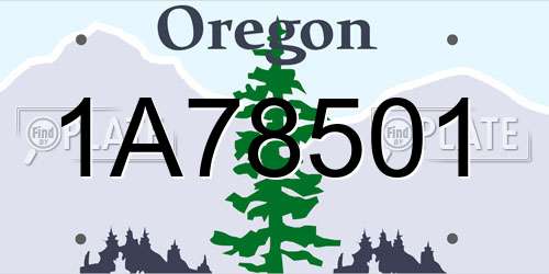 1A78501 Oregon License Plate