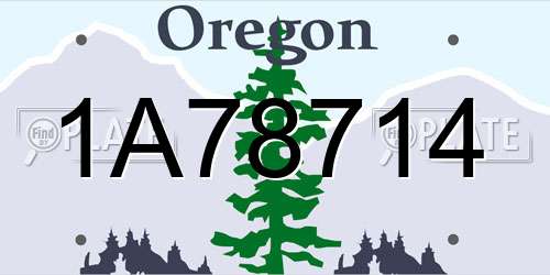 1A78714 Oregon License Plate