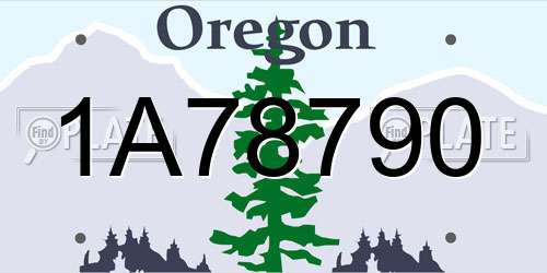 1A78790 Oregon License Plate