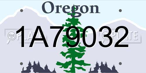 1A79032 Oregon License Plate