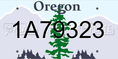 1A79323 Oregon License Plate