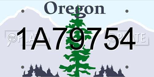1A79754 Oregon License Plate