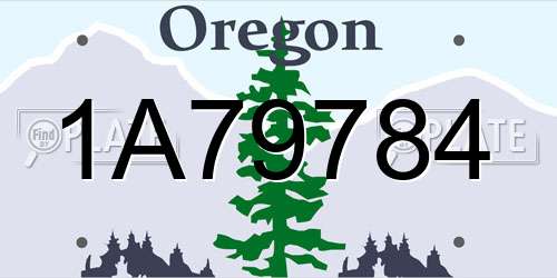 1A79784 Oregon License Plate