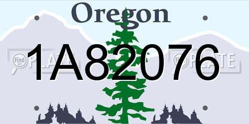 1A82076 Oregon License Plate