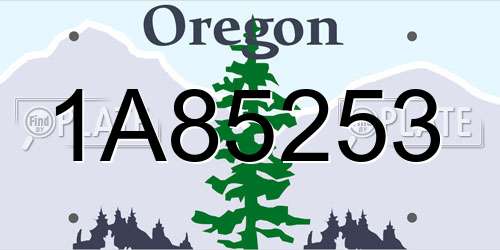 1A85253 Oregon License Plate