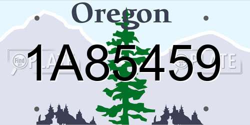 1A85459 Oregon License Plate