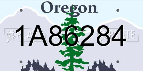 1A86284 Oregon License Plate