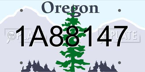 1A88147 Oregon License Plate
