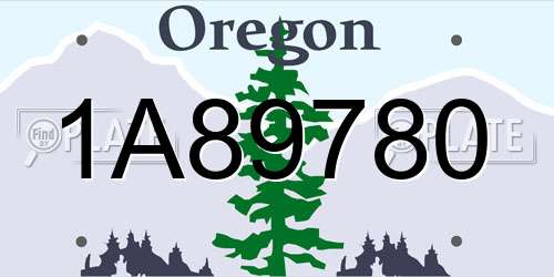 1A89780 Oregon License Plate