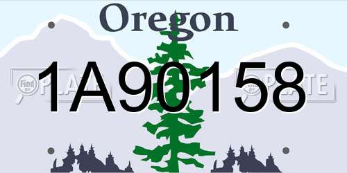 1A90158 Oregon License Plate