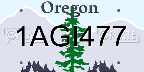 1AGI477 Oregon License Plate