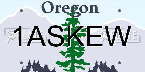 1ASKEW Oregon License Plate