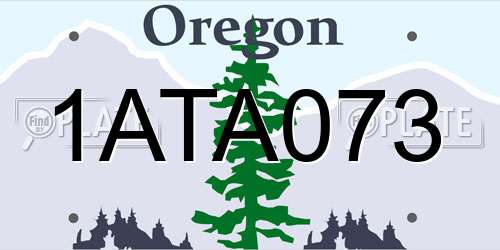 1ATA073 Oregon License Plate