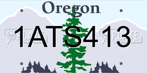 1ATS413 Oregon License Plate