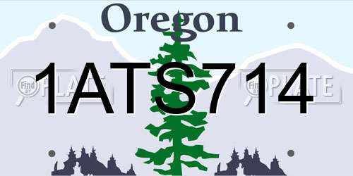 1ATS714 Oregon License Plate