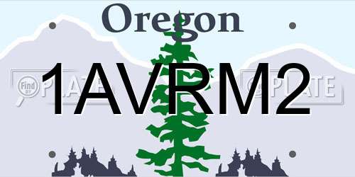1AVRM2 Oregon License Plate
