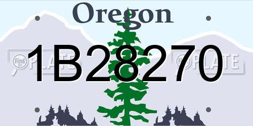 1B28270 Oregon License Plate