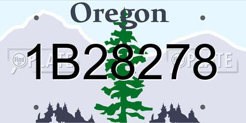 1B28278 Oregon License Plate