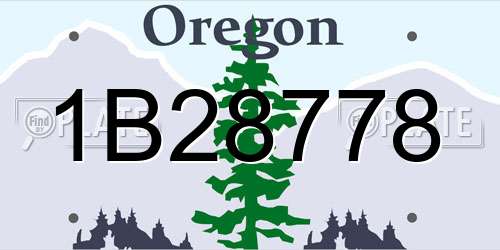 1B28778 Oregon License Plate