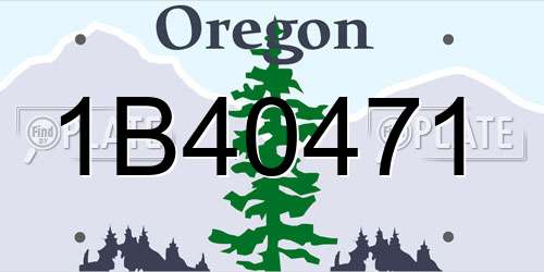 1B40471 Oregon License Plate