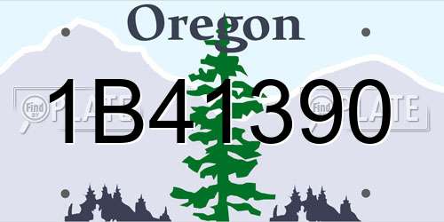 1B41390 Oregon License Plate