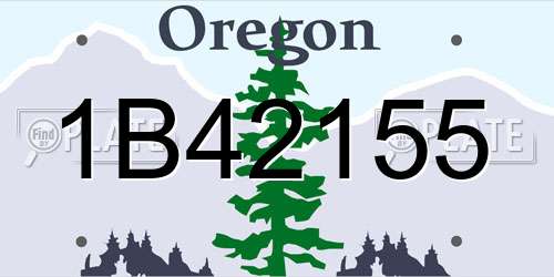 1B42155 Oregon License Plate