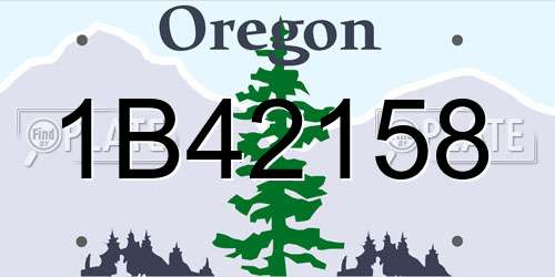 1B42158 Oregon License Plate