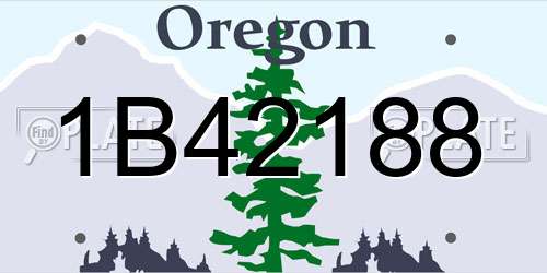 1B42188 Oregon License Plate