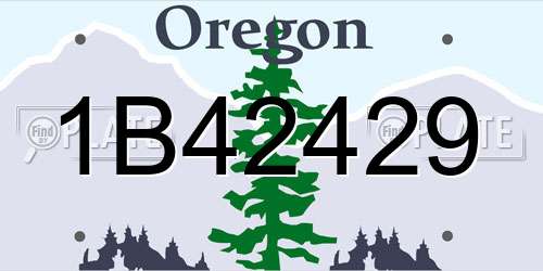 1B42429 Oregon License Plate