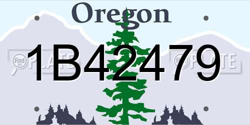 1B42479 Oregon License Plate