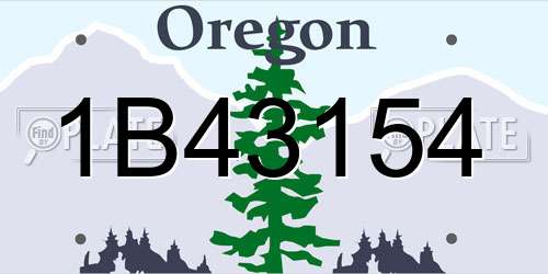 1B43154 Oregon License Plate