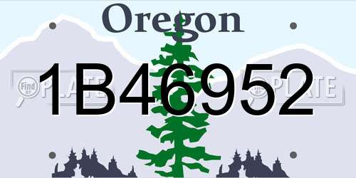 1B46952 Oregon License Plate