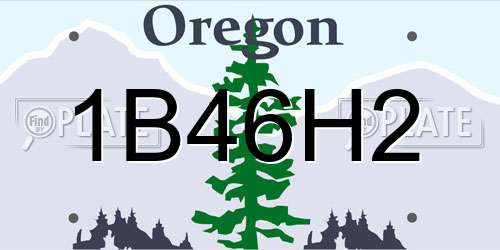 1B46H2 Oregon License Plate