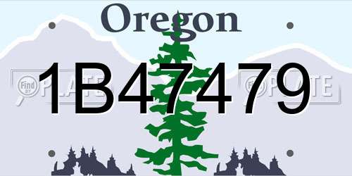 1B47479 Oregon License Plate
