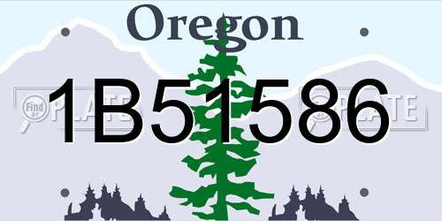 1B51586 Oregon License Plate