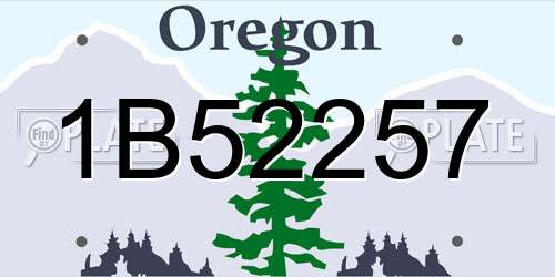 1B52257 Oregon License Plate