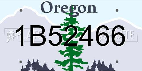 1B52466 Oregon License Plate