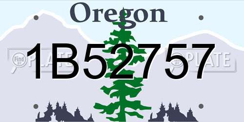 1B52757 Oregon License Plate
