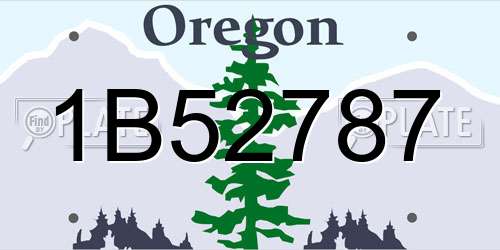 1B52787 Oregon License Plate