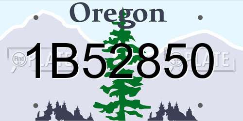 1B52850 Oregon License Plate