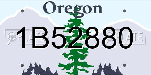 1B52880 Oregon License Plate