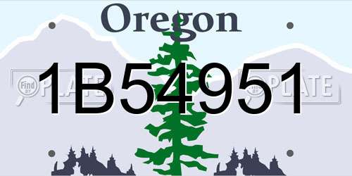 1B54951 Oregon License Plate