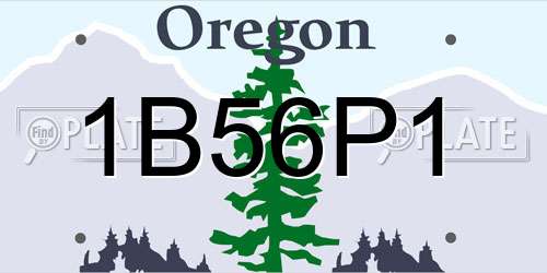1B56P1 Oregon License Plate