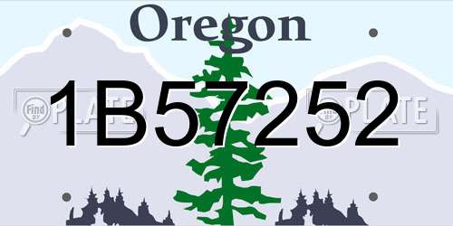1B57252 Oregon License Plate